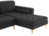 218*141*87cm Burlap Diamond Electroplated Gold Trident Legs Three Seats With Footstool Indoor 68589362
