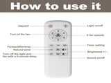 32 Inch LowProfile Flush Mount Fan with LED Light, Remote Control, 5Blade Reversible W3816P585861