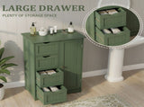 Forest Green, MDF with paint and melamine veneer, vertical stripes, 56*30*82.5cm, 4 drawers, 1 door, 91413653