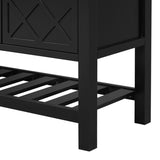 U_STYLE Elegant Entryway Table with Polygonal Door Design,Suitable for Study,Entryway, Hallway, N711P231399B