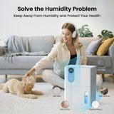 ZNTS Dehumidifier, VEWIOR 152 OZ Dehumidifiers for Home, Quiet Dehumidifier for Basement with Large Water 92357003