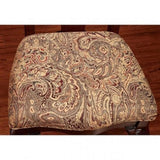 ZNTS Formal Classic Traditional Dining Chairs Cherry Solid wood Damask Print Fabric Seat Intricate Back B01172303