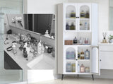 73'' Corner Cabinet, Metal Storage Cabinet with Doors and Adjustable Shelves, Corner Organizer W3387P450849