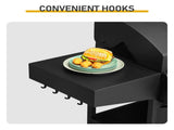46,000 BTU Gas with Side Burner, 31 Burner Stand-Up Black Iron BBQ, Porcelain Enamel 32776073