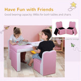 Kids 2-in-1 Sofa Sets-Pink 58179062
