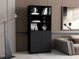 Black 2-Door Bookcase B062P175150