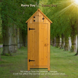 30.3"L X 21.3"W X 70.5"H Outdoor Storage Cabinet Tool Shed Wooden Garden Shed Natural W142267667