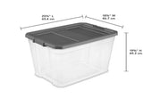 (2 pack)108 Quart Extra-Large Stackable Storage Bin, Clear Plastic Storage Container with Latch Lid, 97218604