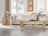 Modern Design 48 Inch Rectangular Coffee Table,2-Tier MDF Rectangle Coffee Table for Living W2582P344069