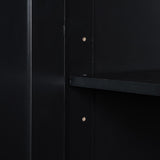 Tall Bathroom Cabinet with Laundry Basket, Large Space Tilt-Out Laundry Hamper and Upper WF323481AAB