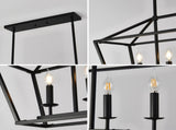 5-Light Farmhouse Kitchen Island Lighting,5 Light Industrial Linear Chandelier for Dining Room Metal W5008P465021