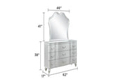 Landmark Traditional Style 9-Drawer Dresser With metal drawer pulls Made with Wood in Silver. B009P235325