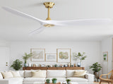 60 Inch Indoor Modern ABS Smart Ceiling Fan With 6 Speed Remote Control Reversible DC Motor For W934P146055