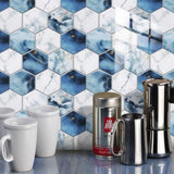 48 Pcs Blue And White Marble Wall Stickers Transfer Can Be Cut At Will Peel And Stick Wallpaper 32654869