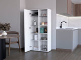 White 1-Door Multistorage Kitchen Pantry B062P175071