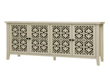 Hollowed-out Cabinet with 4 Doors, American Furniture, Suitable for Bedroom, Living Room, Study W688P223025