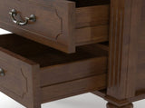 Farmhouse Nightstand with 2 Drawer, Traditional Wood Bedside Table, Wood Storage End Table with 4 W5819P523846