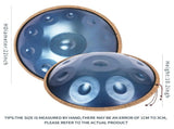 10 Notes Blue Solid Color Handpan Drum Steel Percussion Instrument 20045397