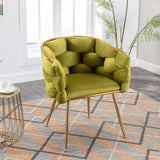 Luxury modern simple leisure velvet single sofa chair bedroom lazy person household dresser stool W117067863