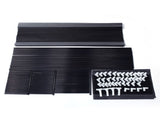 Simple Assembly 10 Tiers Non-woven Fabric Shoe Rack with Handle Black 09118924