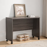 Wooden Mobile Computer Desk, Home Office Desk - Distressed Grey B107130989