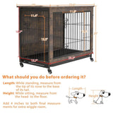 ZNTS 23.6"L x 20"W x 26"H Dog Crate Furniture with Cushion, Wooden Dog Crate Table, Double-Doors Dog W1422109452