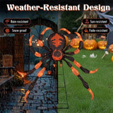52" Large Halloween Spider Decoration with 80 LED Lights - Weatherproof Metal & Fabric Spider with 42961266