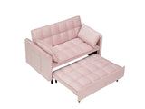 Modern velvet sofa, sofa pull-out bed, small love seat casual sofa with back, with pillow, pockets, 82640220