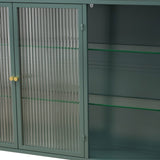 3 Door Arched Wall Mounted Glass Cabinets for Kitchen, Living Room and Bathroom W757P221504