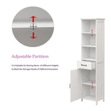 Floor Standing Cabinet with 1 Door and 1 Drawer - White 31354040