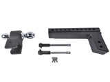 Heavy Duty Adjustable Trailer Hitch Fits 2.5" Receiver 10" Drop/Rise 18500 LBS 2" & 2-5/16" Dual 02275343