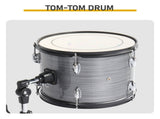 22" Adult 5-Drum Set, Poplar Wood Shells with Double-Layerheads, Brushed Gray Finish, Adult 00417398