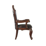 Black and Honey Oak Tufted Arm Chair B062P209275