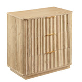 3 Drawers Drasser, 27.6'' Wide Modern Chest of Drawers Curved wave Design,Nightstand,Wood Drawer W1820P335659