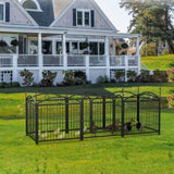 ZNTS Dog Playpen Indoor 24 inch 8 Panels Metal Dog Pen Pet Dog Fence Outdoor Exercise Pen with Doors, W368P233996