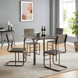 ZNTS 5-Piece Wood Table & 4 Chairs,Modern Dining Table Furniture Set for Home, Kitchen, Dining W2167P168772