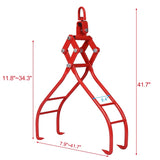 4 Claw Timber Log Lifting Logging Tongs Grabber Tong 36" W46537382