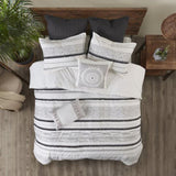 Full/Queen Cotton Printed Duvet Cover Set with Trims B03596487