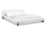 Alpine Puffy Modern Platform Bed, Queen, Ivory White Boucle B2719P281849