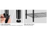 3-Tier Heavy Duty Adjustable Shelving Unit Black 21931293
