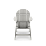 Dark Gray Adirondack Chair Premium HDPE Poly Lumber for Pool, Patio, and Garden Elegance B195P198779