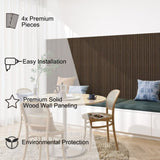 4 Packs 94.5" x 5.7" Solid Wood Panels for Wall, Acoustic Wood Slat Wall Panels for Interior Wall T3210P310266