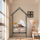 Metal Garden with Bench Turned into Flower Stand W58.07*H97.24 Climbing Plants Support Rose W1586P278441