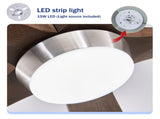 42" 5PCS Solid Wood Blades Ceiling Fan with Lights Remote Control,Quiet DC Motor 3 Blade Ceiling W3596P460832