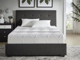 10-inch Eastern King Size Bed Mattress Gel-Infused Memory Foam Mattress, Firm, White, Mattress in a B011P248236