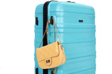 Expandable 3 Piece Luggage Sets PC Lightweight & Durable Suitcase with Two Hooks, Spinner Wheels, W284104377