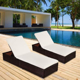 Outdoor Leisure Rattan Furniture Pool Bed / Chaise -Brown 23911533