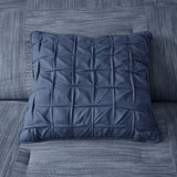 7 Piece Printed Seersucker Comforter Set Navy King B03597179