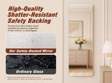 60" x 15" Full Length Wall Mirror, Frameless Rounded Rectangle Body Mirror with Shatter-Resistant 68969273