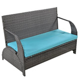 U_STYLE Versatile outdoor loveseat that converts to four seats and a table, suitable for gardens and WF321803AAC